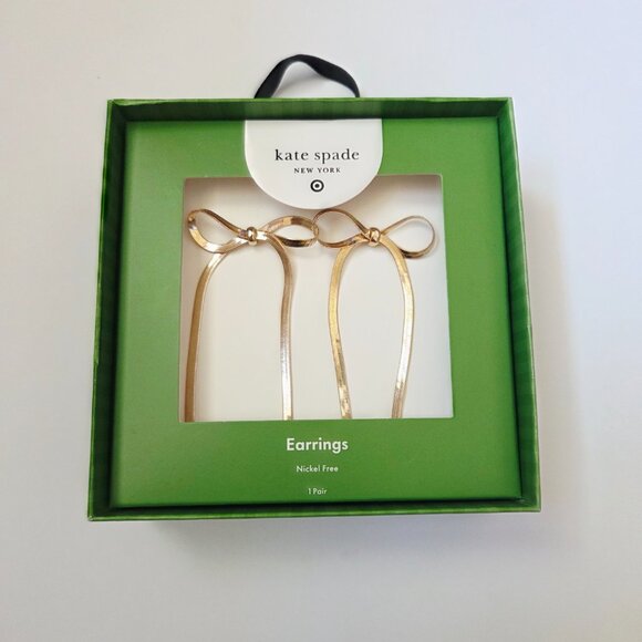 Kate Spade Gold Bow Earrings - Picture 1 of 10